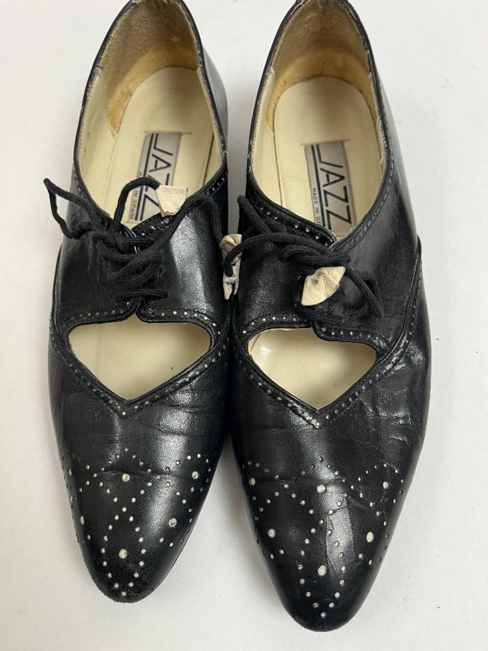Vintage Black Lace Up Jazz shoes